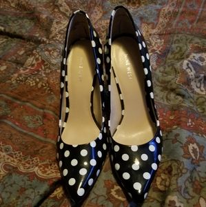 Nine West polka dot heels